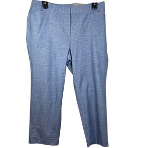 Talbots Blue Percect Crop Slim Leg Pants Size 14